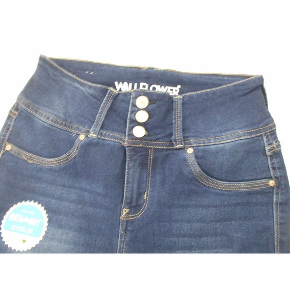 WallFlower Women's Instasoft Ultra Fit Skinny Leg Jeans Blue Denim, Size 9 REG - Picture 2 of 11